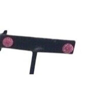 Jewelry, Silver, Sterling, Earrings, .925 Pink Crystal Stud, Like New Condition